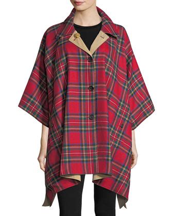 burberry greymere reversible cape coat|Burberry check cape.